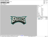 Eagles Embroidery File 4 size