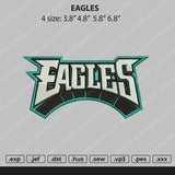 Eagles Embroidery File 4 size