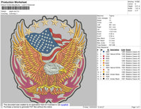Eagle USA Embroidery File 5 size