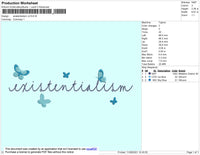 Existentialism Embroidery File 4 size