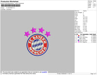 FC Bayern Embroidery File 4 size