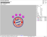 FC Bayern Embroidery File 4 size