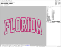 Florida Text Embroidery File 4 size