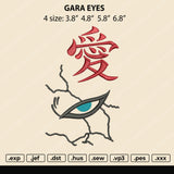 Gaara Eyes Embroidery File 4 Size