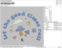 Good Times Embroidery File 4 size