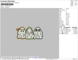 Ghost 02 Embroidery File 4 size