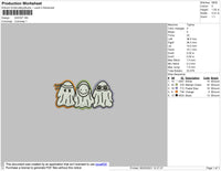 Ghost 02 Embroidery File 4 size