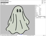Ghost Embroidery File 4 size