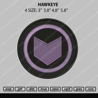 Hawkeye Embroidery File 4 size