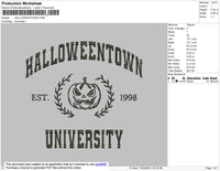 Halloweentown Embroidery File 4 size
