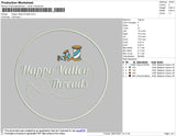 Happy Valley Embroidery File 4 size