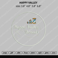 Happy Valley Embroidery File 4 size