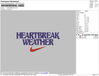 Heartbreak Embroidery File 4 size