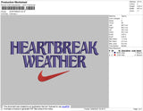 Heartbreak Embroidery File 4 size