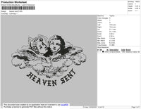 Heaven Sent Embroidery File 4 size