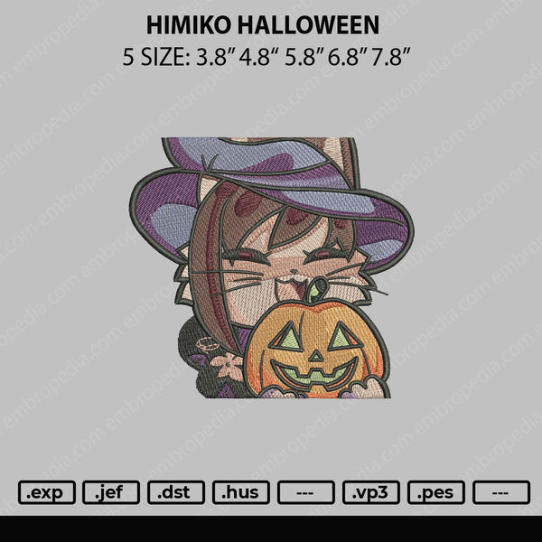 Himiko Halloween Embroidery File 5 sizes