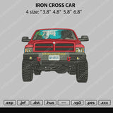 Iron Cross Car Embroidery File 4 size