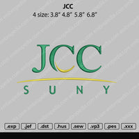 JCC Embroidery File 4 size