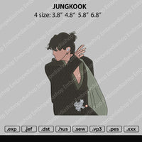 Jungkook Embroidery File 4 size