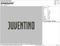 Juventino Embroidery File 4 size