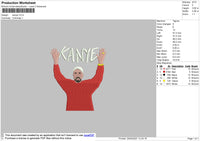 Kanye Embroidery File 4 size