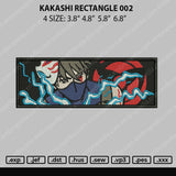 Kakashi Rectangle Embroidery File 4 size