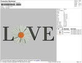 Love Flower Embroidery File 4 size