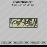 Levi Rectangle V2 Embroidery File 4 size