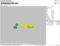 Leaf Star Crown Embroidery File 4 size