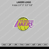 Lakers Logo Embroidery File 4 size
