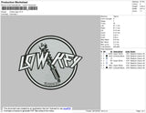 Lowkey Logo ERmbroidery File 4 size