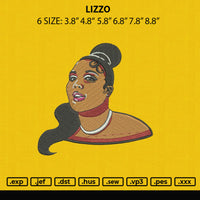 Lizzo Embroidery File 6 sizes