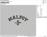 Malfoy Embroidery File 4 size