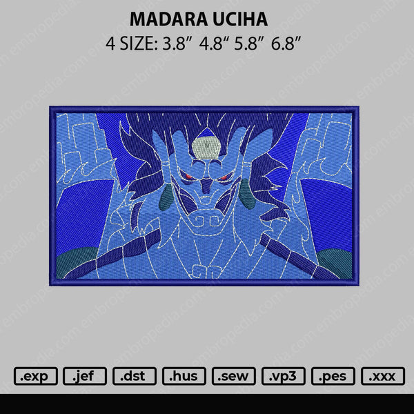 Madara Uciha Embroidery File 4 size