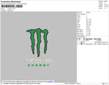 Monster Green Embroidery File 4 size