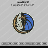 Mavericks Embroidery File 5 size