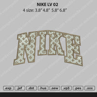 Nike Lv1 02 Embroidery File 4 size