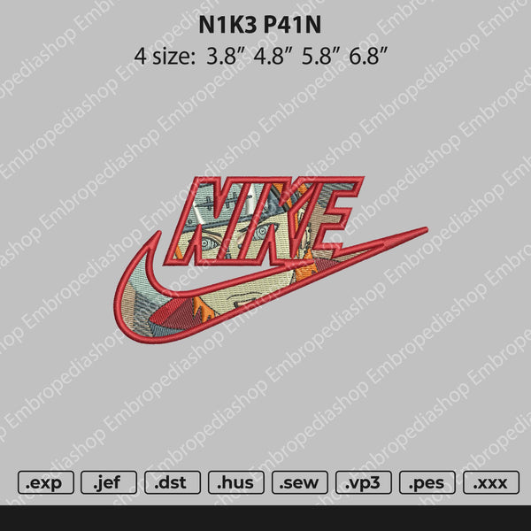 Nikr Pain Embroidery File 4 size