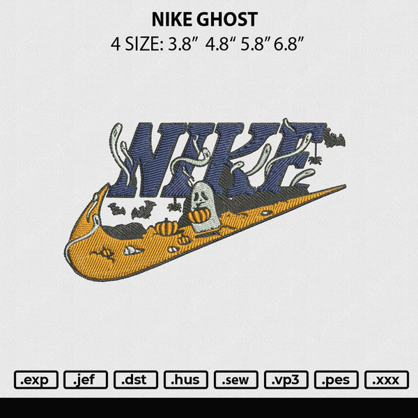 Nike Ghost Embroidery File 4 sizes