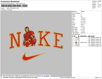 Nike Iron Man Embroidery File 4 size
