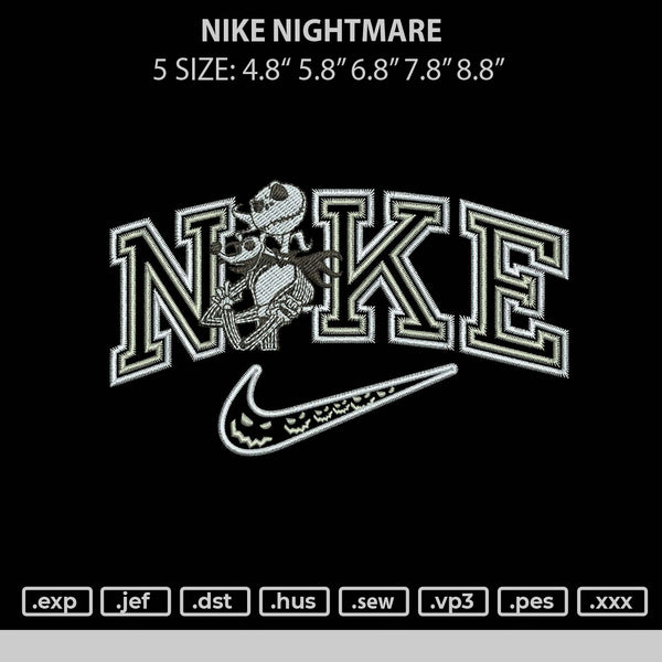 Nike Nightmare Embroidery File 6 sizes