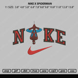 Nike Spiderman Embroidery File 11 size