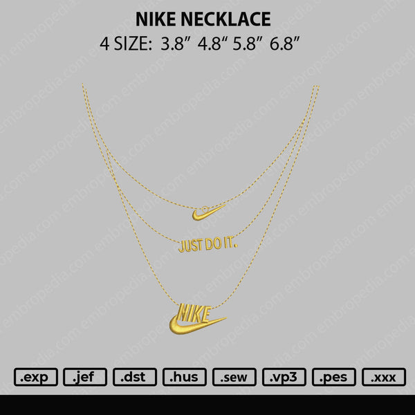 Gold Nike Swoosh Necklace