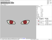 Ninja Eye V1 Embroidery File 4 size