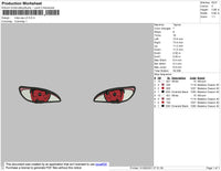 Ninja Eye V3 Embroidery File 4 size