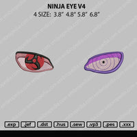 Ninja Eye V4 Embroidery File 4 size