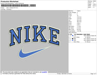 Nike 2 Outline Fill Embroidery File 4 size