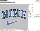 Nike 2 Outline Fill Embroidery File 4 size