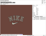 Nike 2 Outline V3 Embroidery File 4 size