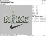 Nike Bug Bunny Embroidery File 4 size